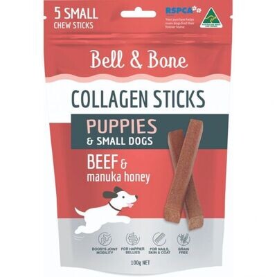 Bell and Bone Collagen Sticks for Puppies: Beef and Manuka Honey