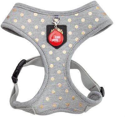 Puppia Modern Dotty Harness A - Grey. Small