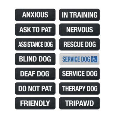 EzyDog Harness Patches - Side Labels for Harnesses