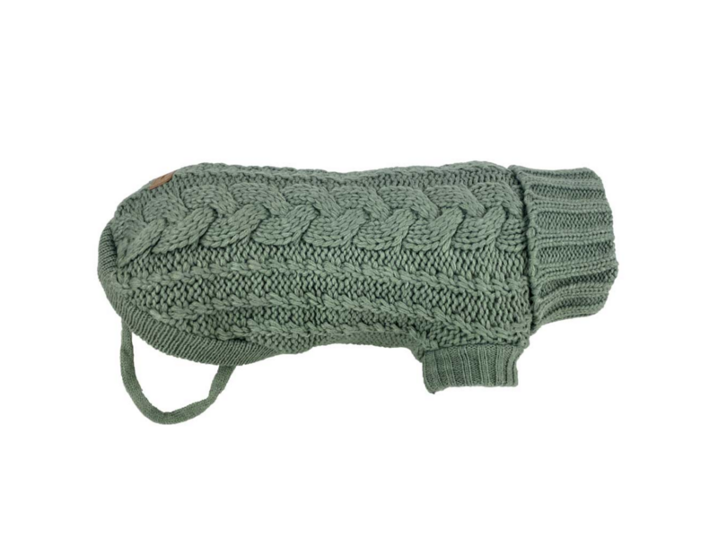Huskimo French knit dog jumper - Eucalyptus 40cm
