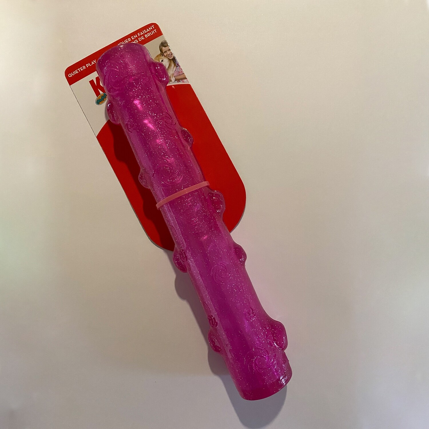 KONG Squeezz Crackle Stick - Large Pink