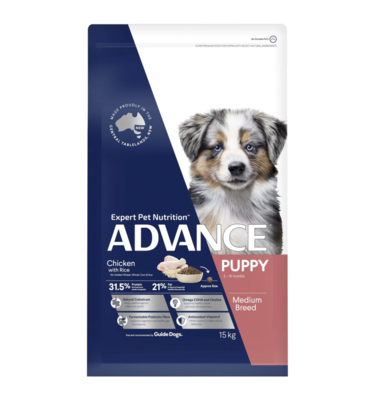 ADVANCE Puppy Medium Breed Chicken with Rice Dry Dog Food 15kg