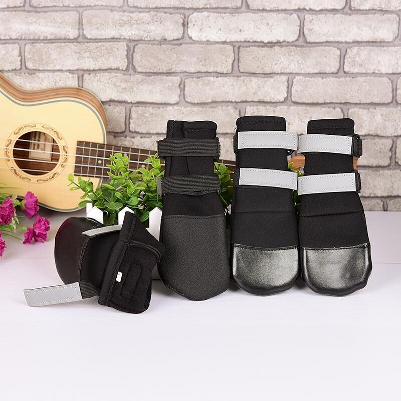 ZEEZ® DOG WATERPROOF BOOTS Black Large (8.5x8.6cm)