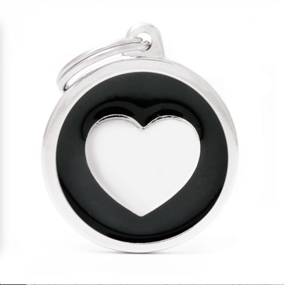 My Family Classic Black Circle with heart