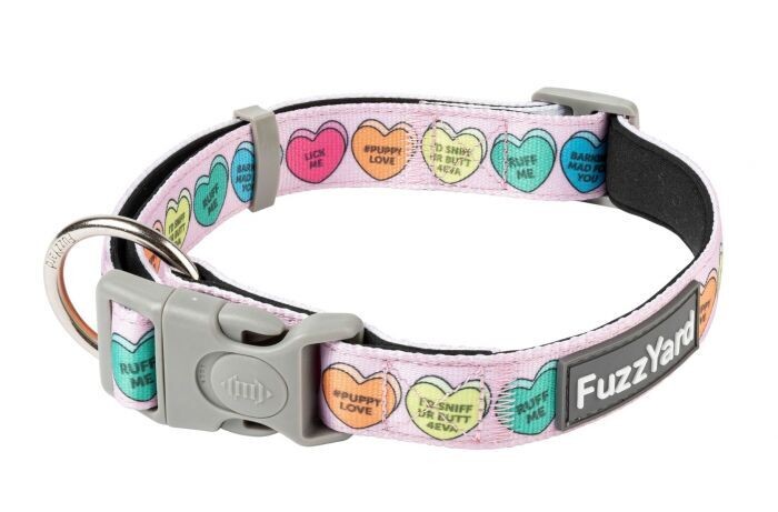 FuzzYard Candy Hearts Collar. Small