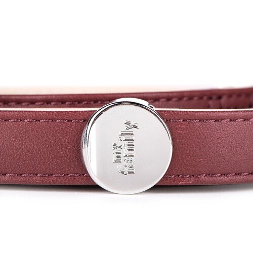 MyFamily Hermitage Dog Leash in Genuine Italian Bordeaux Leather