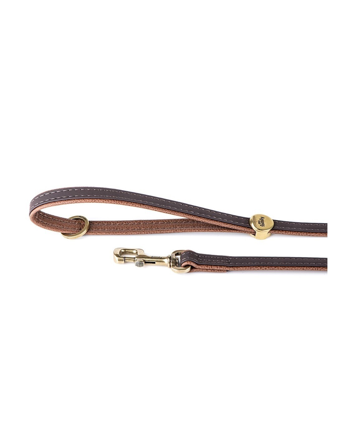 MyFamily Bilbao Dog Leash in Fine Crafted Brown Leatherette