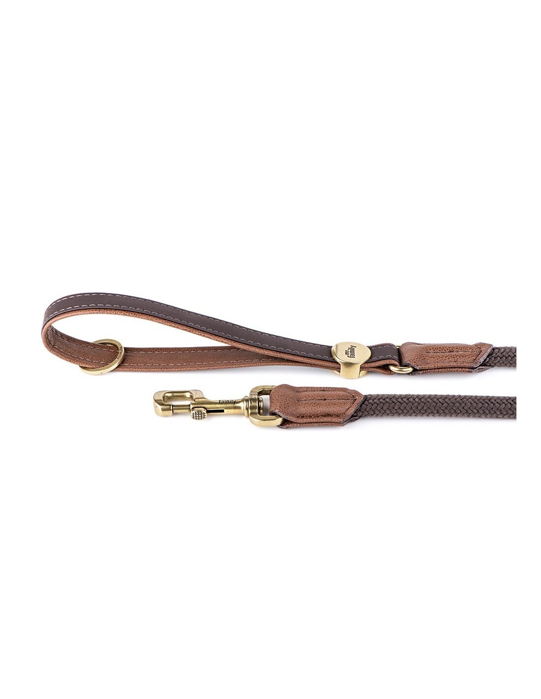 MyFamily Bilbao Dog Leash Bilbao in Fine Crafted Brown Leatherette and Rope