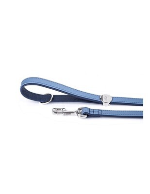 MyFamily Firenze Dog Leash in Genuine Italian Light Blue Leather