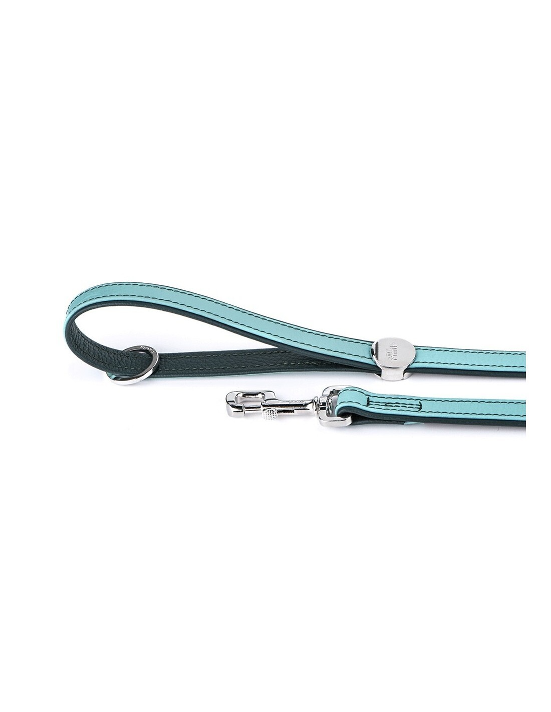 MyFamily Firenze Dog Leash in Genuine Italian Light Green/ Aqua Leather