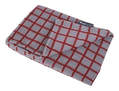 Petface Red Window Pane Check Fleece Blanket for Dogs