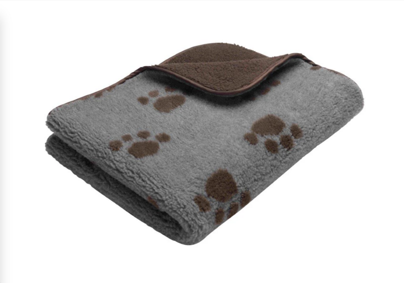 PetFace Fleece Comforter Blanket - Brown Paws 70x100cm