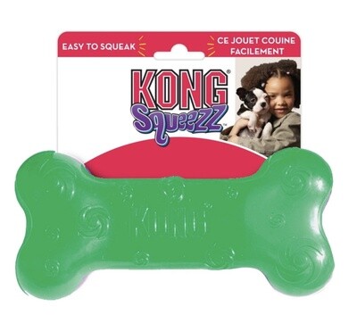 KONG Squeezz Crackle Bone - Large Green