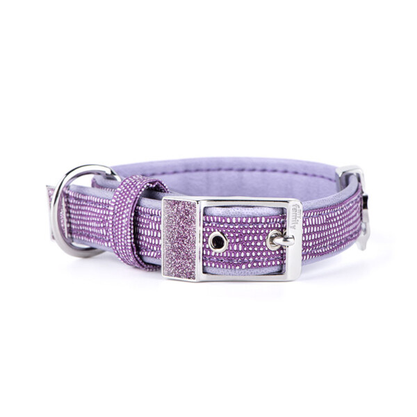 MyFamily Saint Tropez Leatherette Collar. Lilac MED-LARGE