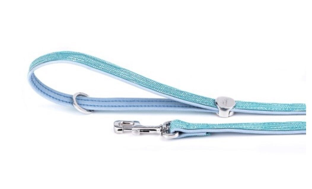 MyFamily Saint Tropez Leash in Fine Crafted Turquoise Leatherette