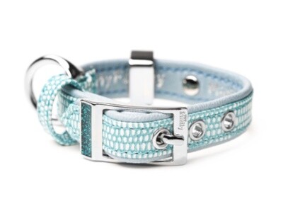 MyFamily Saint Tropez Leatherette Collar. Turquoise X-SMALL