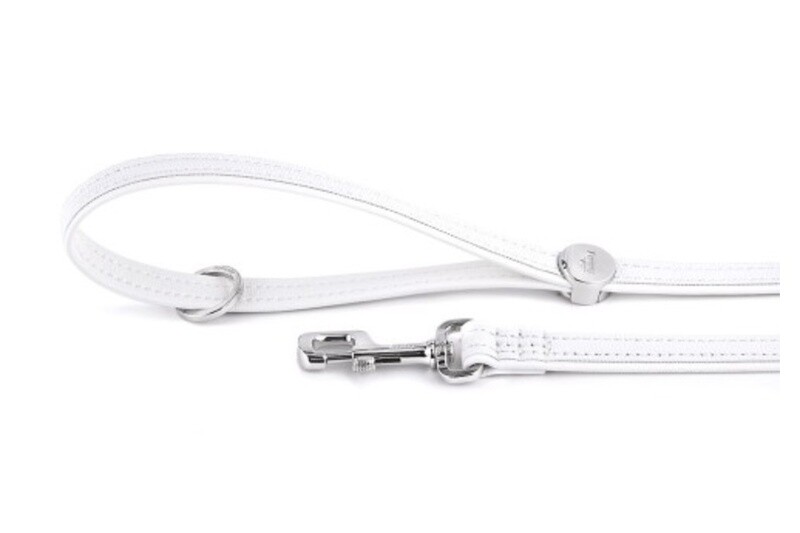 MyFamily Saint Tropez Leash in Fine Crafted White Leatherette