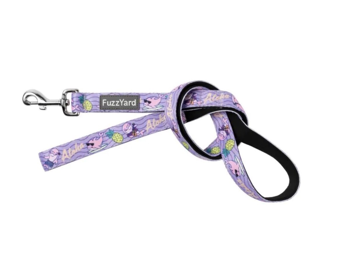 FuzzYard Aloha Dolphins - Dog lead SMALL