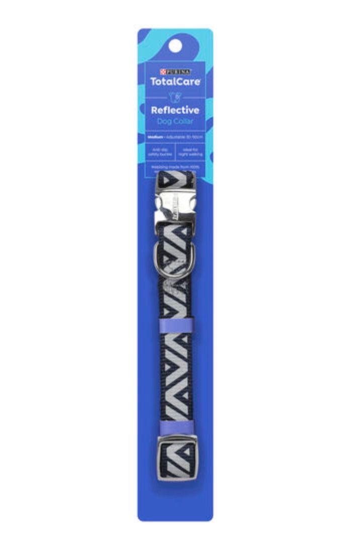 Purina TotalCare Reflective Dog Collar Blue LG
