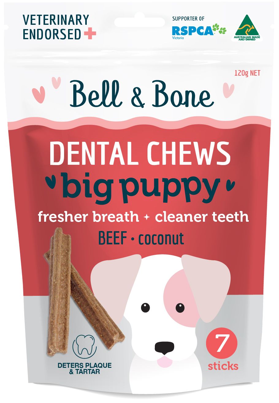 Bell &amp; Bone Big Puppy Dental Chews - Beef
