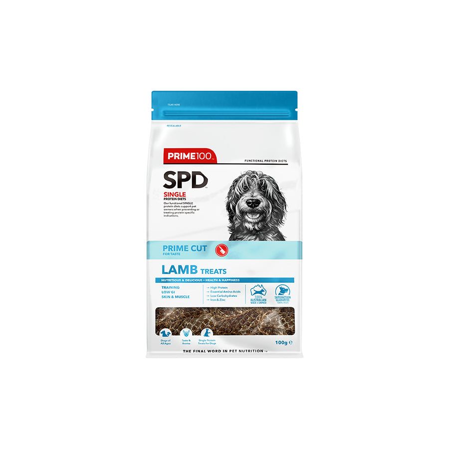PRIME100 Single Protein Treats - LAMB Fillets 100g