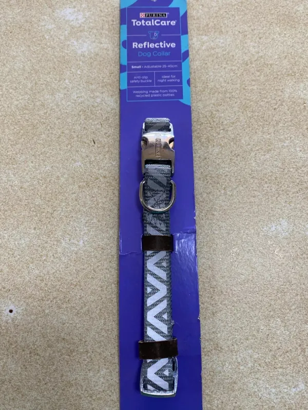 Purina TotalCare Reflective Dog Collar Silver MED