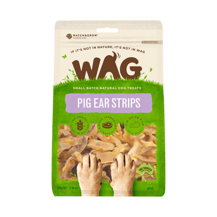 GetWag Pig Ear Strips (200g Bag)