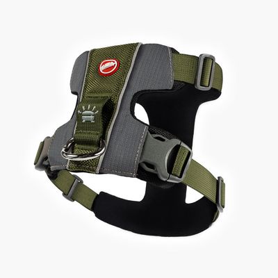 EzyDog Harness - X-Link Dual Attachment Harness. Khaki, MEDIUM
