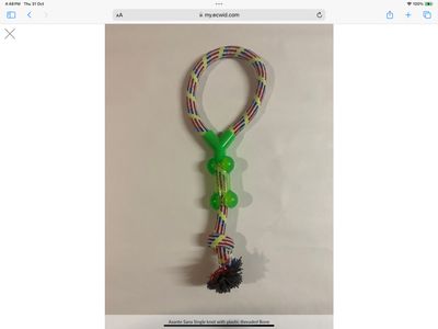 Asante Sana TOYS -  Single Loop with threaded Bone Tug