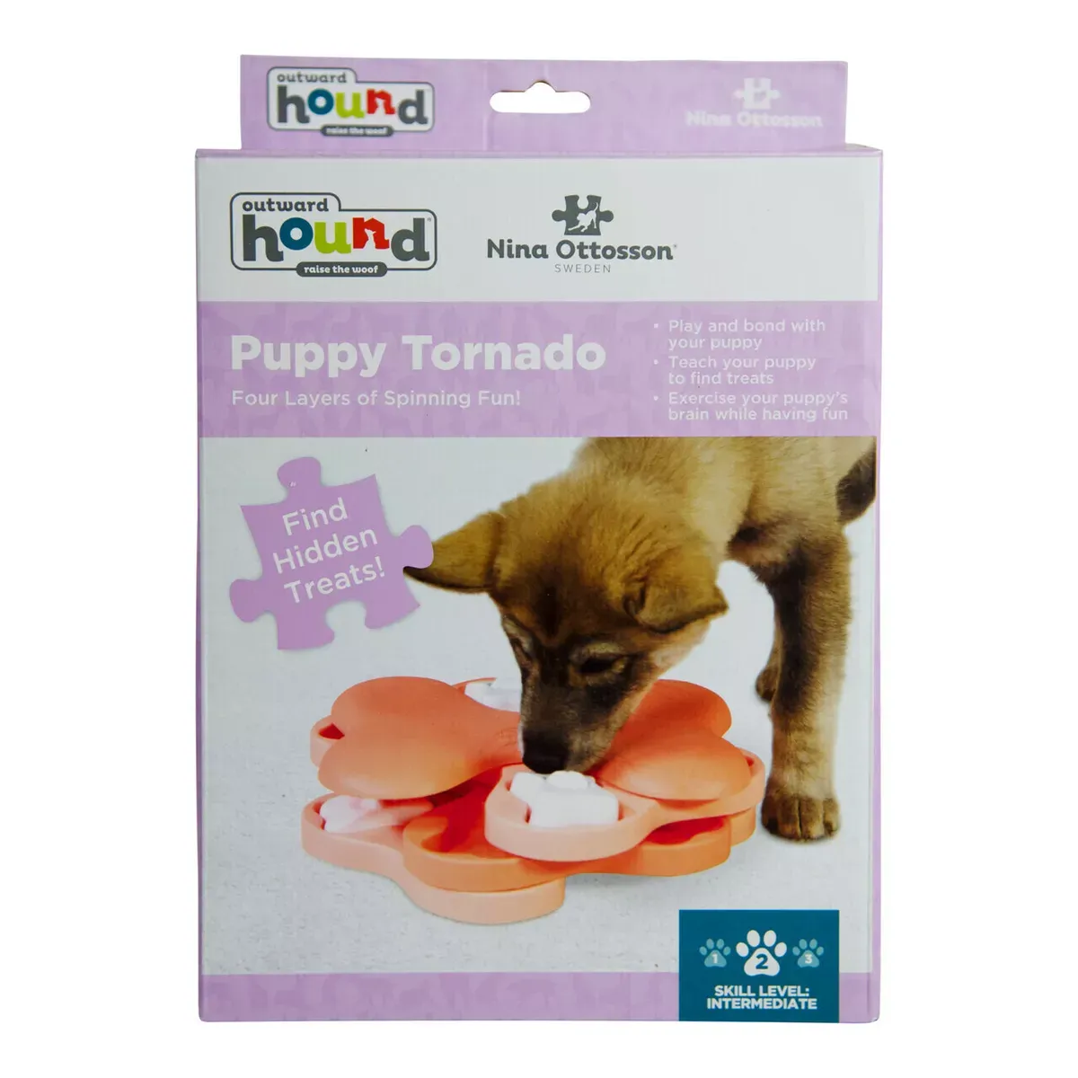 Puppy Tornado - Four Layers of Spinning Fun by Nina Ottosson Level 2 Orange