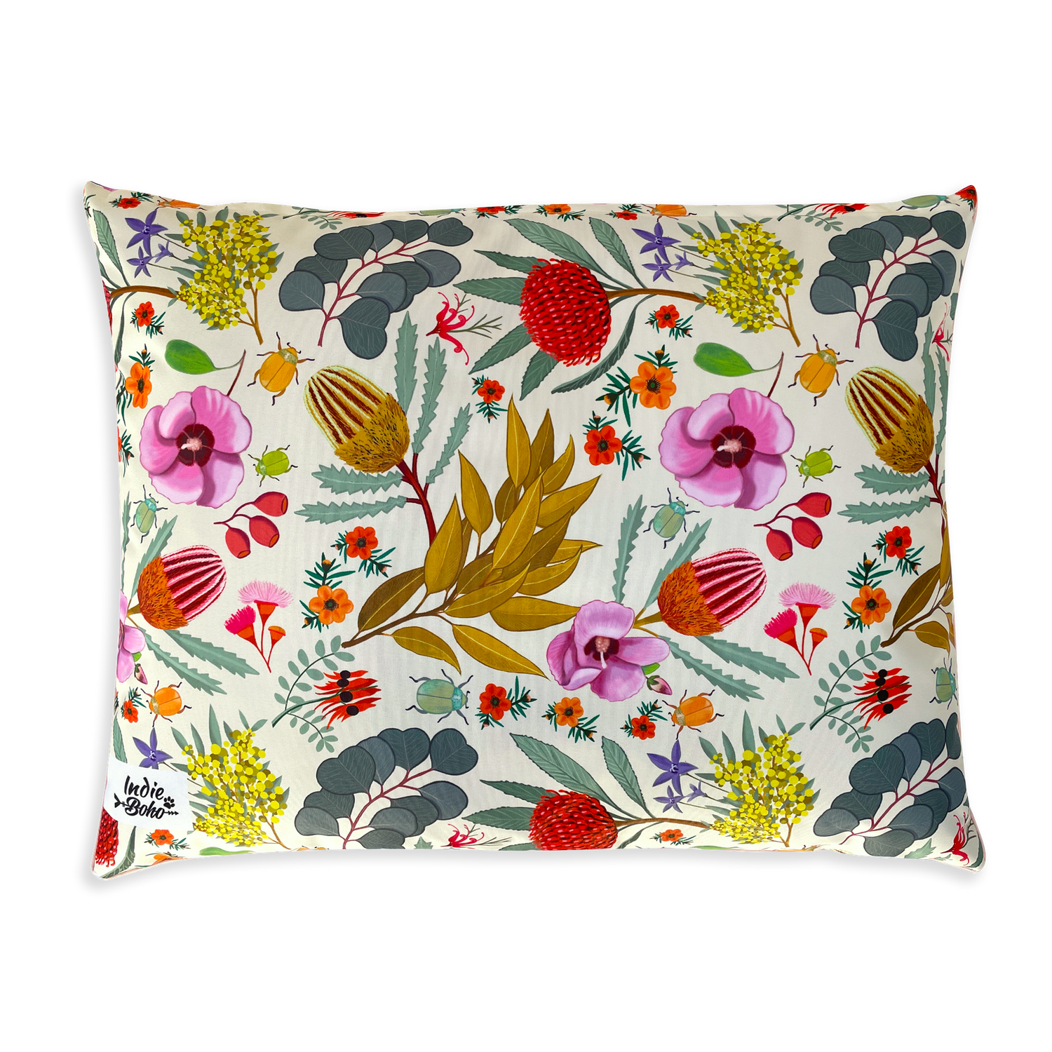 Indie Boho Waterproof Outdoor Dog Bed - Native Flora LG