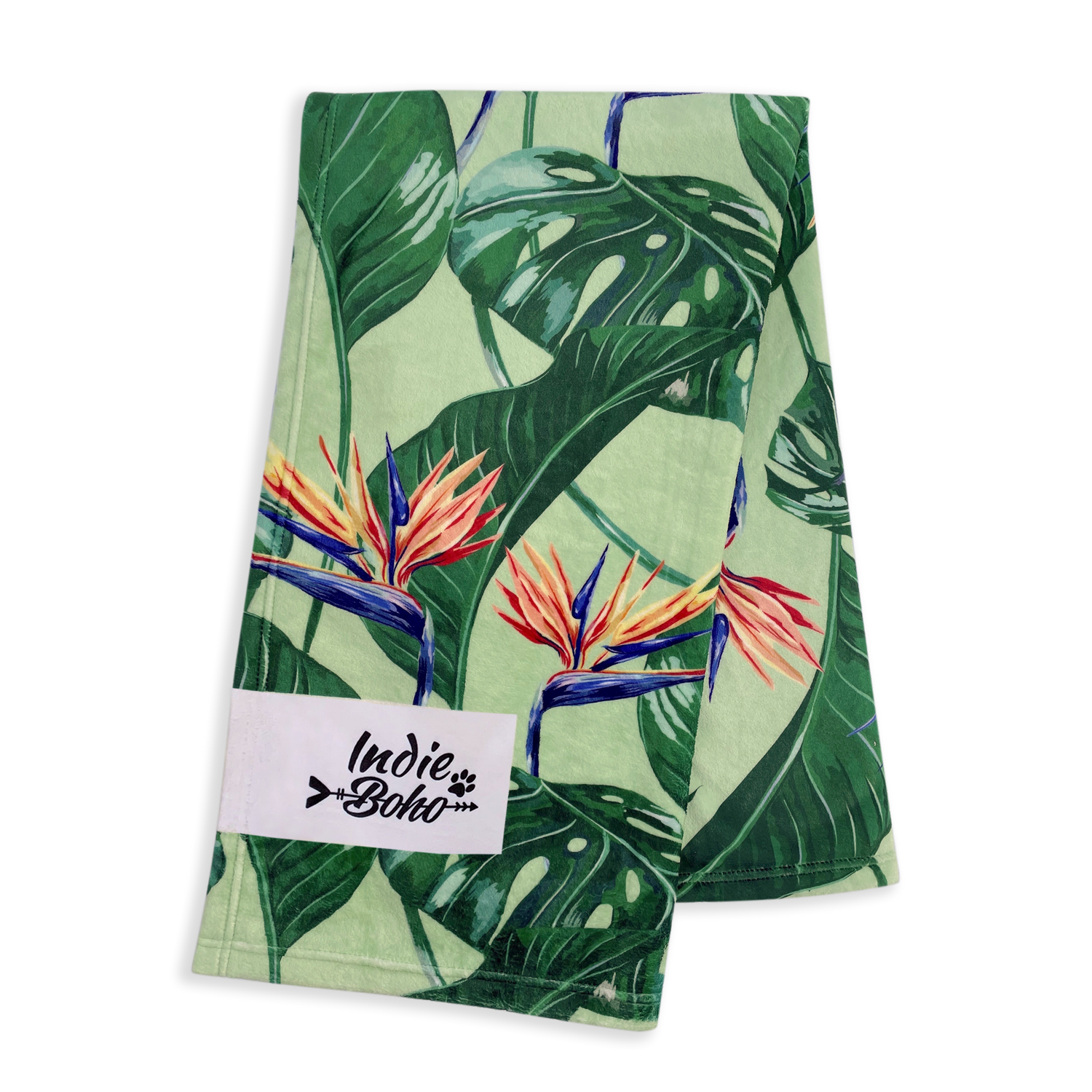 Indie Boho Designer Pet Blanket - Tropical Bloom