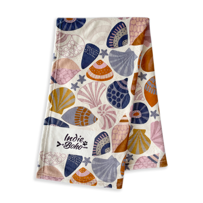 Indie Boho Designer Pet Blanket - Daydream Shells Indie Boho Designer Pet Blanket - Daydream Shells