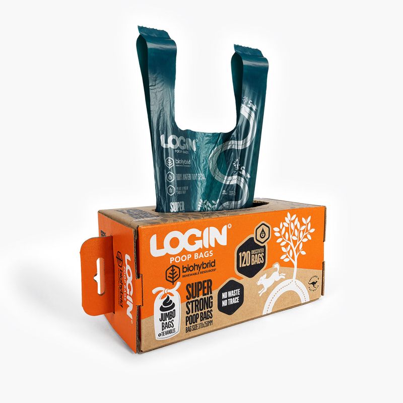 EZYDOG - LOGIN Poop Bags - Biohybrid JUMBO 120Bags