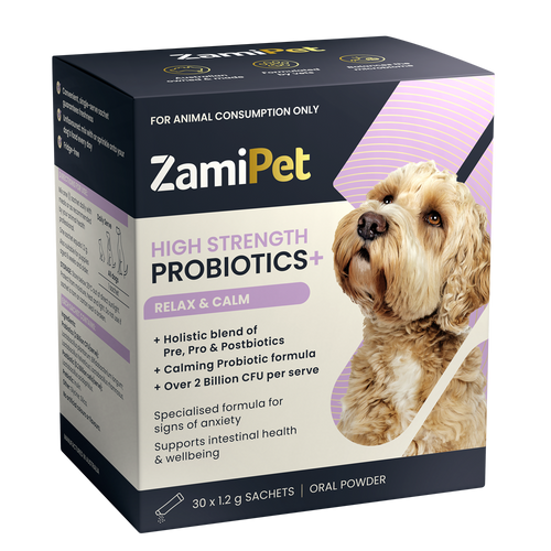 ZamiPet High Strength Probiotics + Relax &amp; Calm 30 x 1.2g sachets