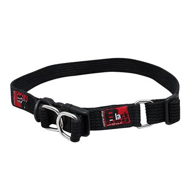 BlackDog Standard Collar Stainless Steel Extra Safety Double Rings BLACK XL