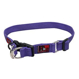 BlackDog Standard Collar Stainless Steel Extra Safety Double Rings PURPLE XL