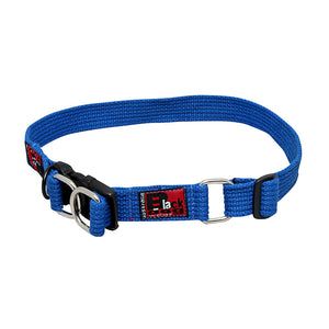 BlackDog Standard Collar Stainless Steel Extra Safety Double Rings BLUE XL