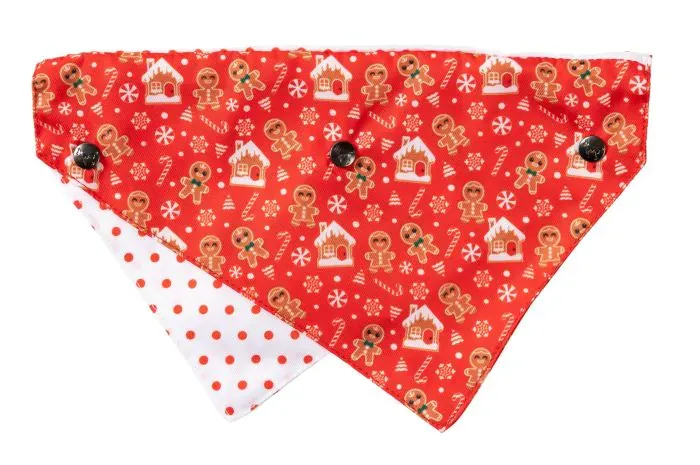 FuzzYard Gingerbread Snowstorm Bandana M/L