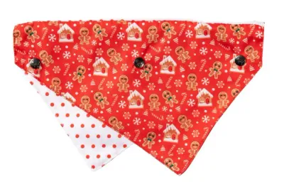 FuzzYard Gingerbread Snowstorm Bandana S/M