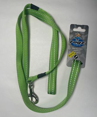Rogz Classic Utility Snake Medium Dog Lead, LIME