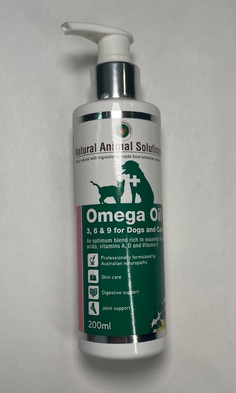 Natural Animal Solutions Omega Oil for Dogs and Cats. 200ml