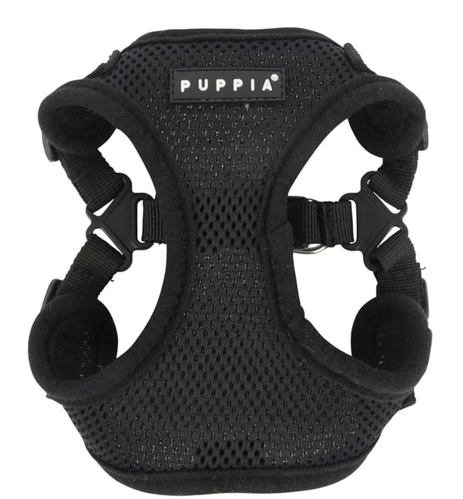 Puppia Soft HarnessC® Pro, Black. Small