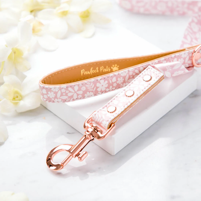 Precious Petal - Dusty Pink Vegan Leather Dog Lead
