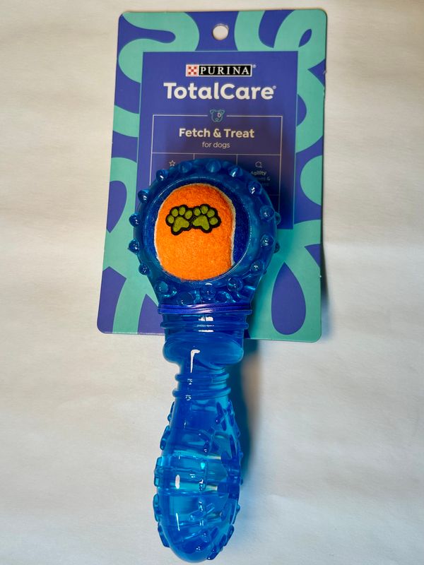 Purina TotalCare Fetch and Treat blue/orange ball paddle