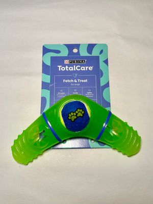 Purina TotalCare Fetch and Treat Green/blue ball paddle