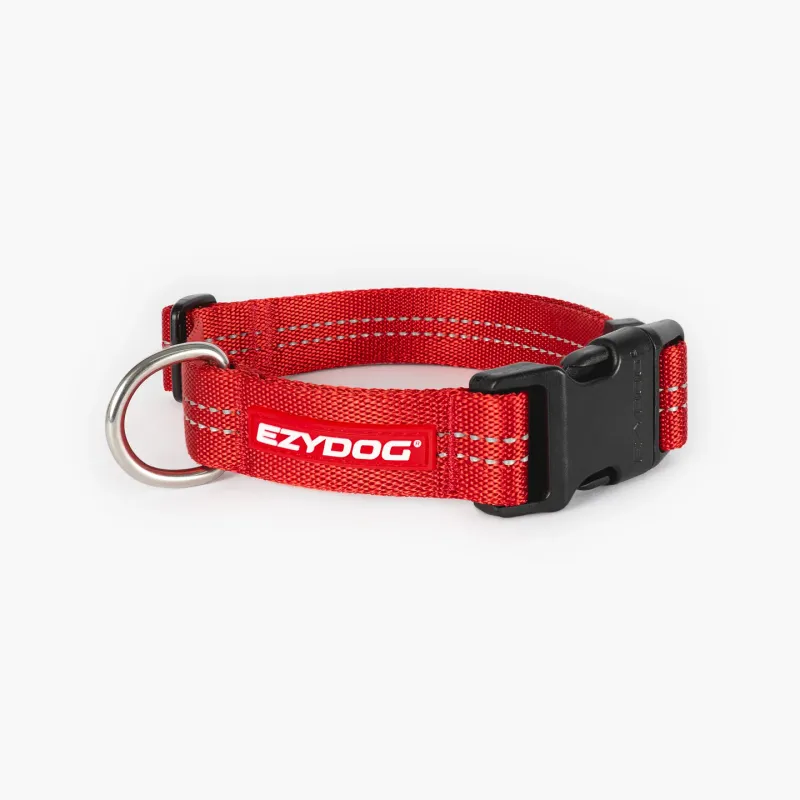 EzyDog Lead - Essential Adjustable Collar Red X-Large
