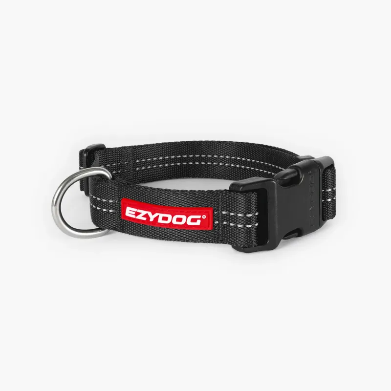 EzyDog Lead - Essential Adjustable Collar Black X-Large
