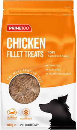 PRIME100 Single Protein Treats - Chicken Fillets 100g