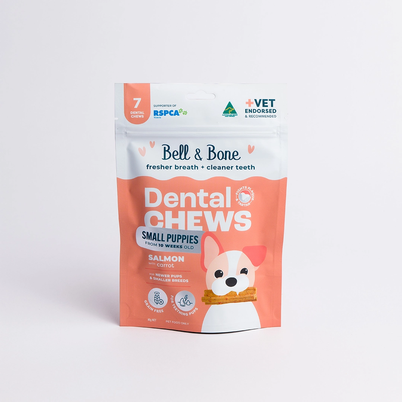 Bell &amp; Bone Small Puppy Dental Chews - Salmon